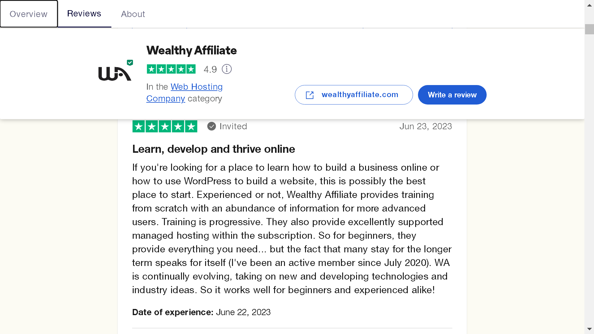 Wealthy Affiliate Review Actual Reviews